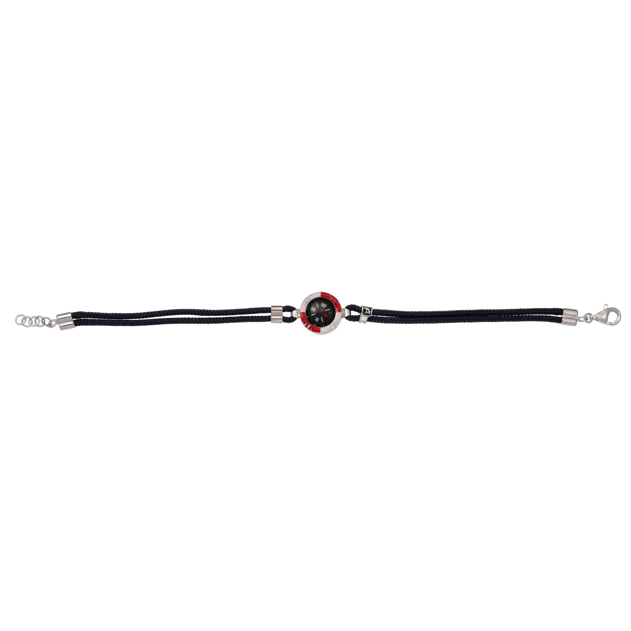 Bracciale in Argento con Bussola Smalto e Sagola marinara