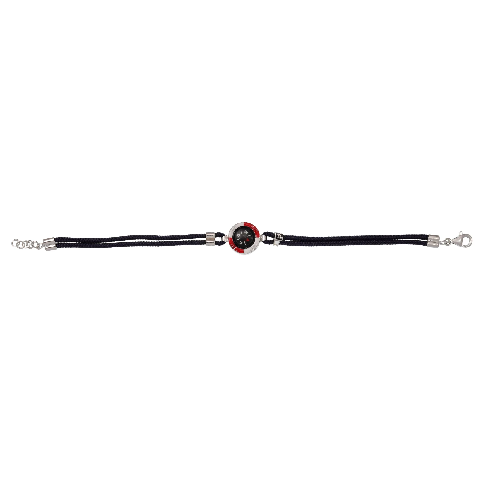 Bracciale in Argento con Bussola Smalto e Sagola marinara
