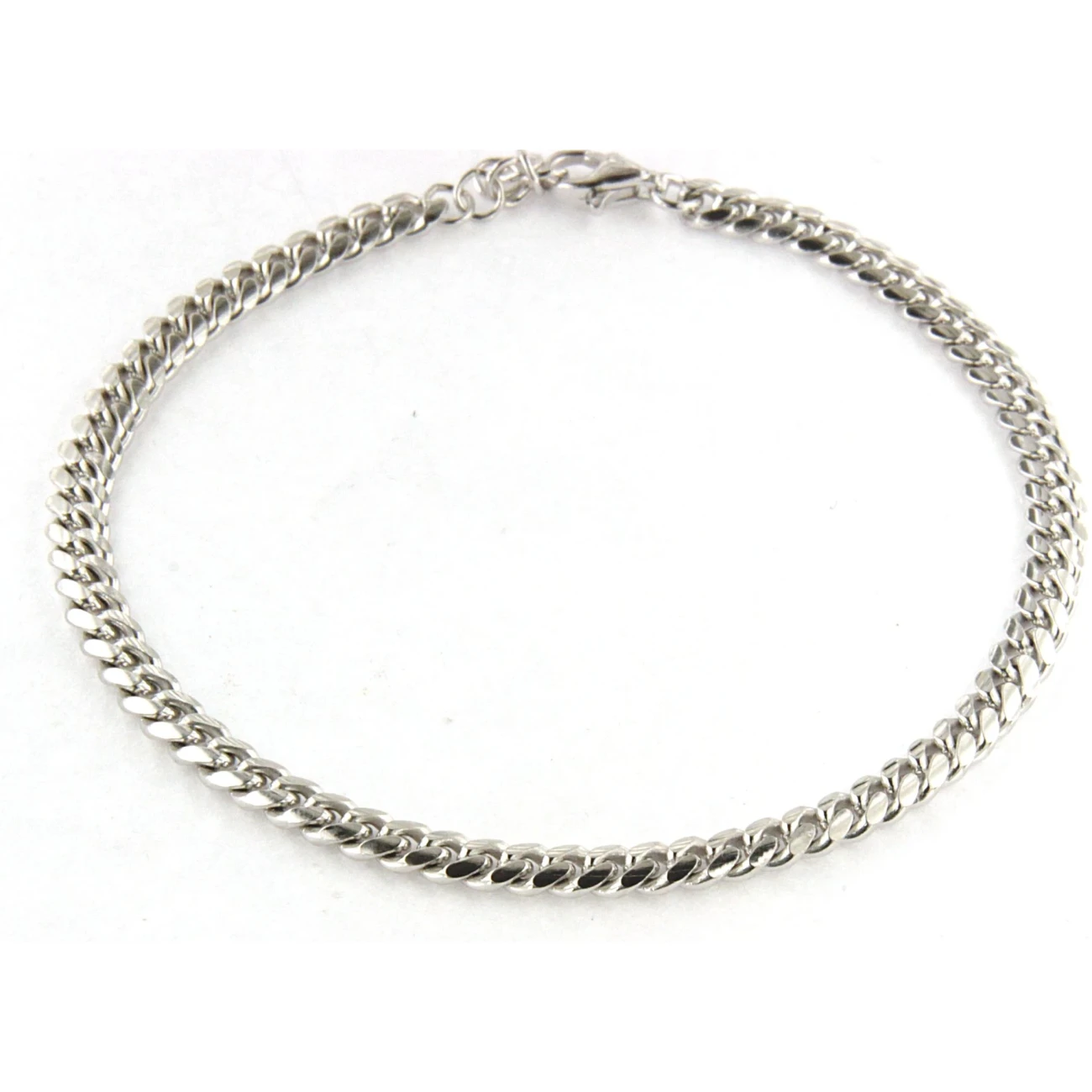 Bracciale con Catena Groumette in argento bianco