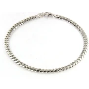 Bracciale con Catena Groumette in argento bianco