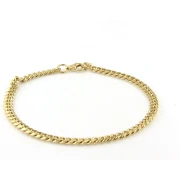 Bracciale con Catena Groumette in argento giallo