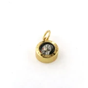 Pendente Bussola in Argento Giallo misura piccola