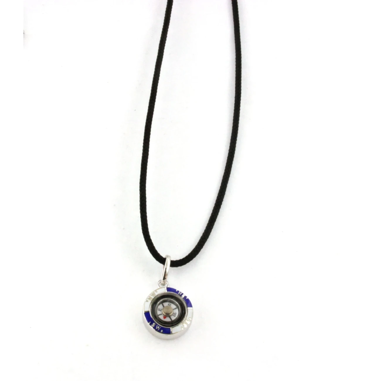 Collana in sagola marinara con bussola smaltata misura piccola Arcadia