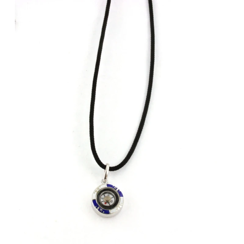 Collana in sagola marinara con bussola smaltata misura piccola Arcadia