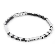 Bracciale in Argento con Ceramica e Pietre