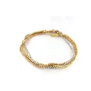 Bracciale in Oro 18kt con palline diamantate extra small 2.5mm Oro Rosa