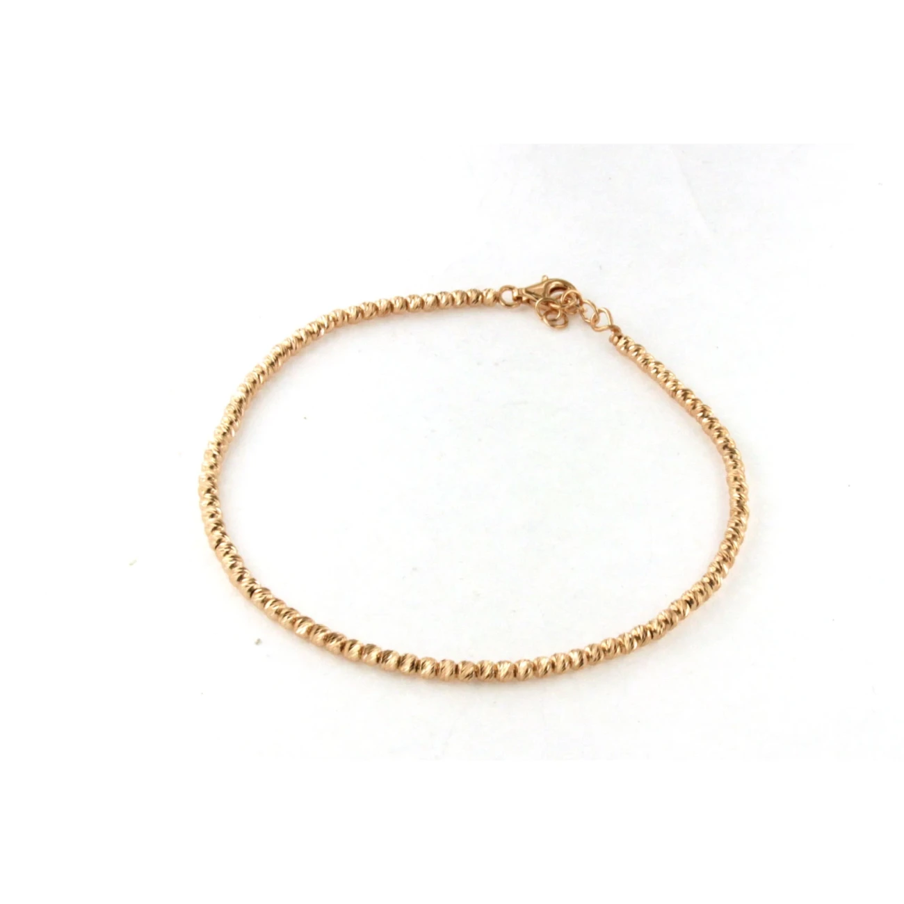 Bracciale in Oro 18kt con palline diamantate extra small 2.5mm Oro Bianco