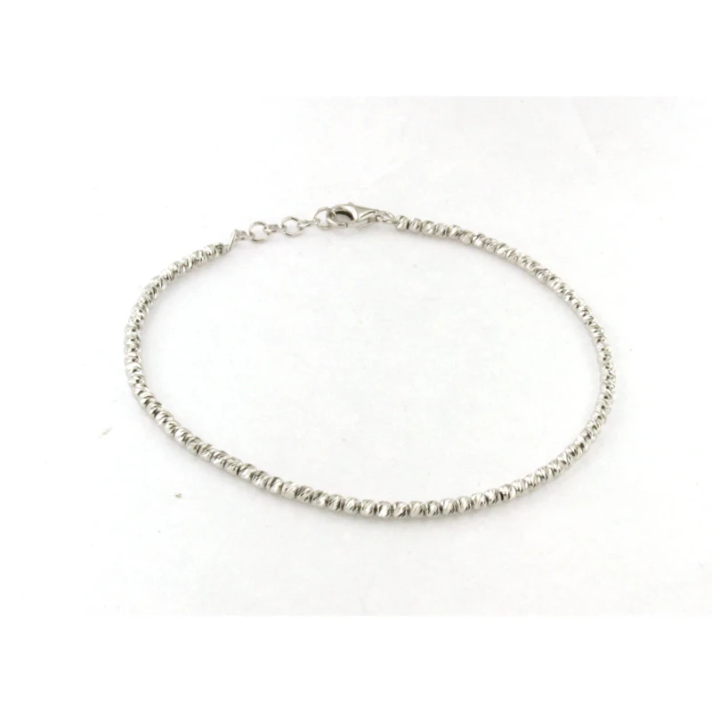 Tris di Bracciali in Oro 18kt con palline diamantate extra small 2.5mm