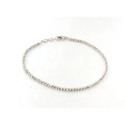Tris di Bracciali in Oro 18kt con palline diamantate extra small 2.5mm