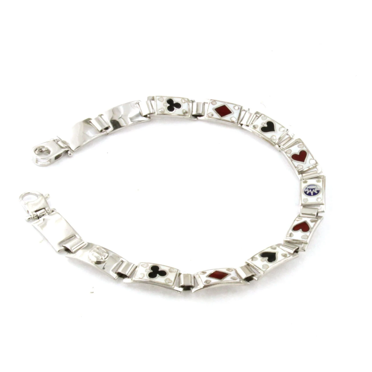 Bracciale Uomo in Argento con Carte da Gioco misura media