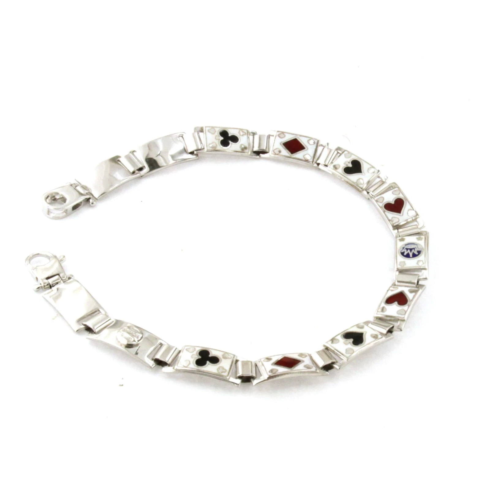 Bracciale Uomo in Argento con Carte da Gioco misura media