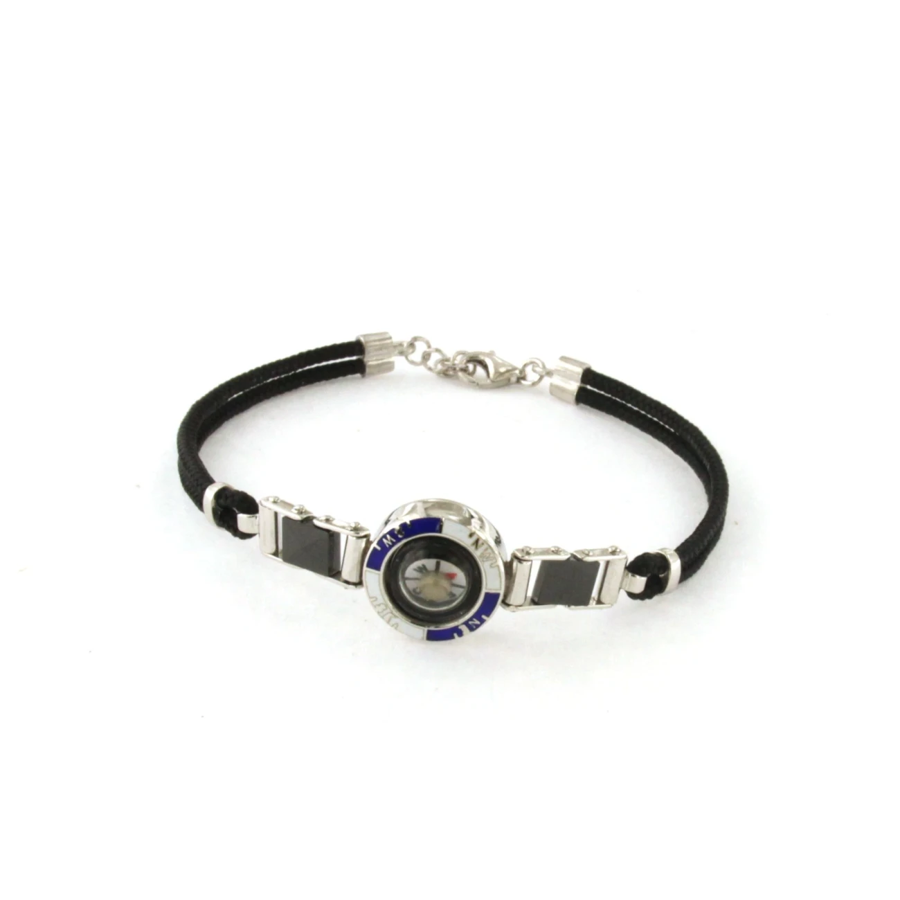 Bracciale in Argento con smalto e ceramica e sagola marinara