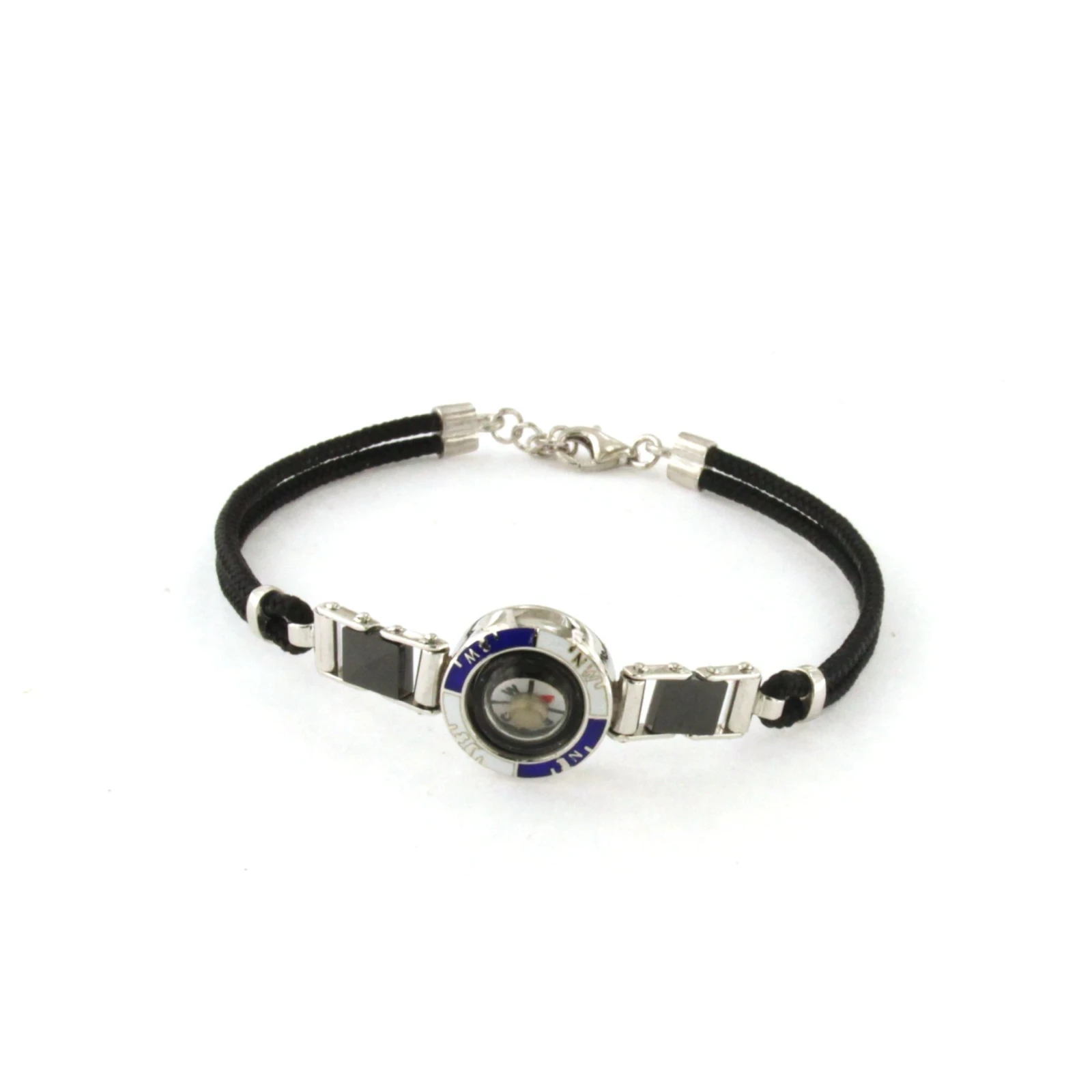 Bracciale in Argento con smalto e ceramica e sagola marinara