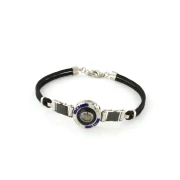 Bracciale in Argento con smalto e ceramica e sagola marinara