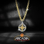 Pendente con Rosa dei Venti in argento