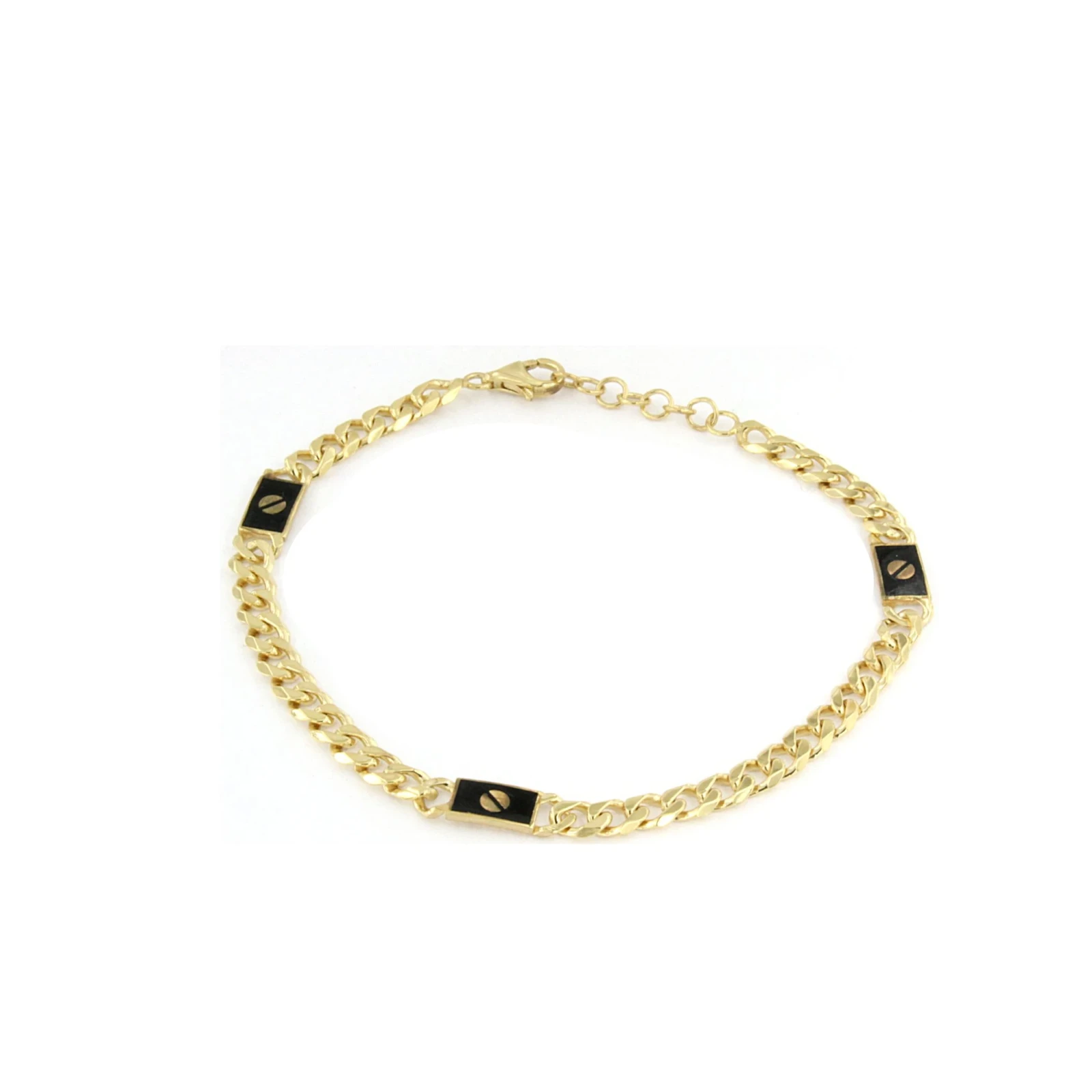 Bracciale con catena Groumette in Argento giallo