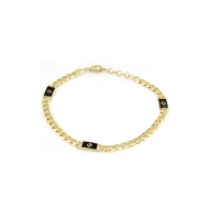 Bracciale con catena Groumette in Argento giallo