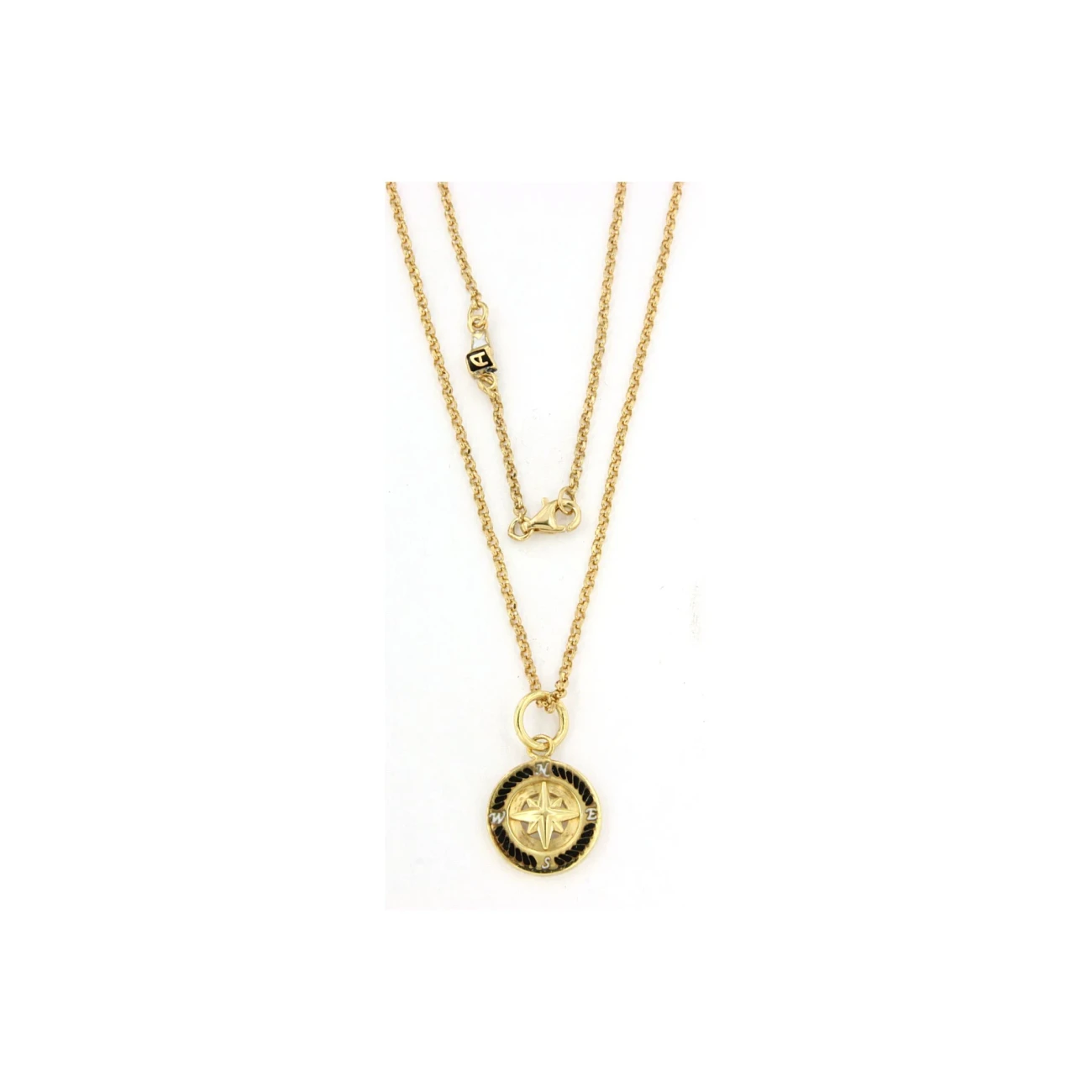Collana in Argento giallo con rosa dei venti