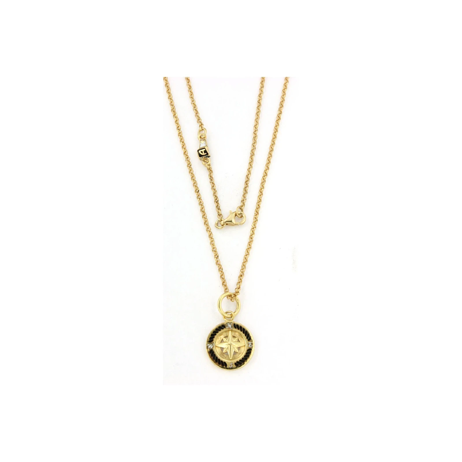 Collana in Argento giallo con rosa dei venti
