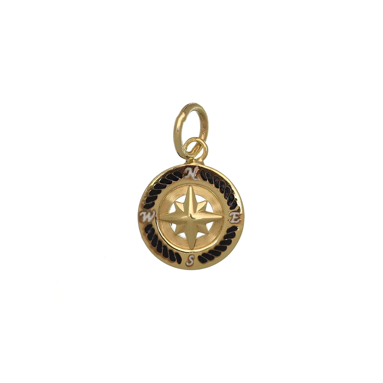 Pendente rosa dei venti in Argento giallo