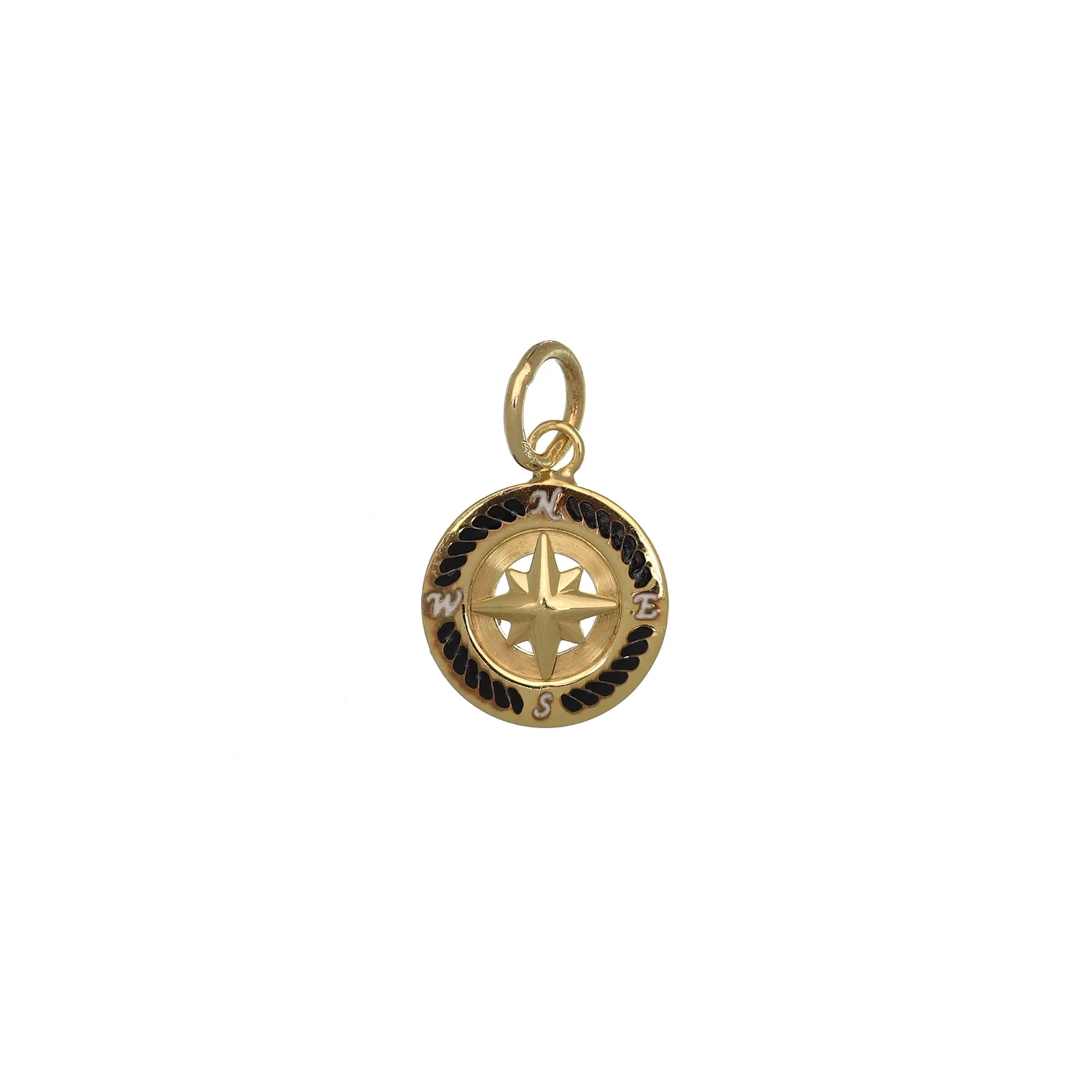 Pendente rosa dei venti in Argento giallo
