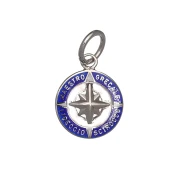 Pendente rosa dei venti in argento bianco