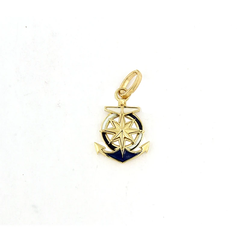 Pendente Ancora in Oro giallo 18kt