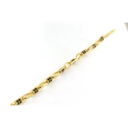 Bracciale in Argento giallo con pietre nere