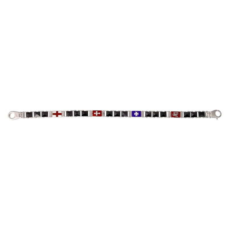 Bracciale in Argento con Repubbliche Marinare e Ceramica