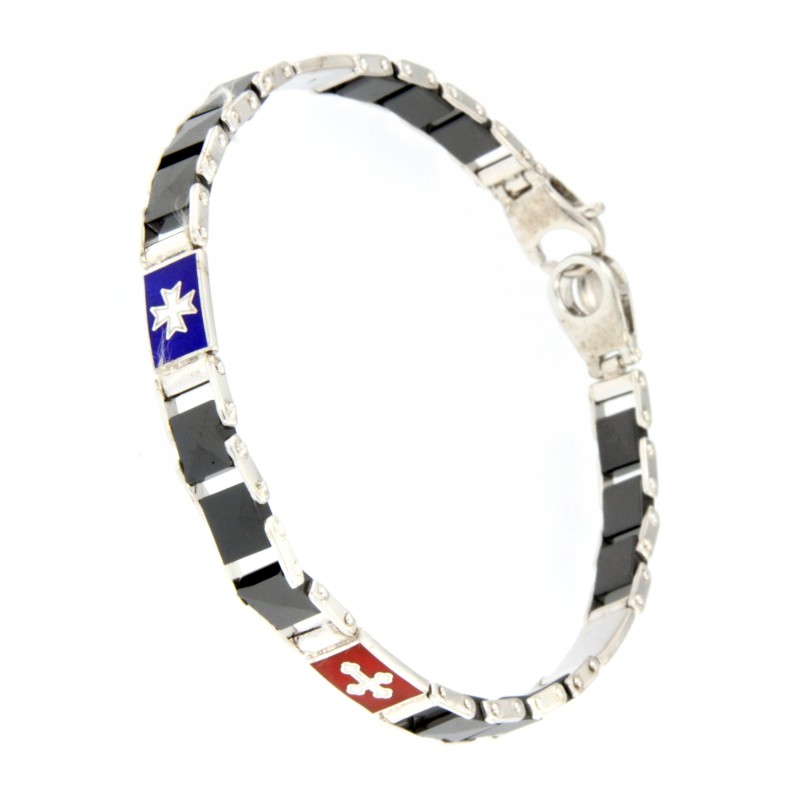 Bracciale in Argento con Repubbliche Marinare e Ceramica