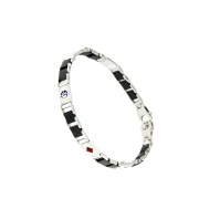 Bracciale in Argento con Carte da Gioco e Ceramica