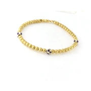 Bracciale in argento 925 con paline satinate e smalto