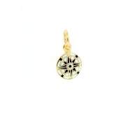 Pendente in oro 18kt con rosa dei venti smaltata