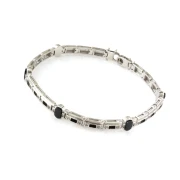 Bracciale  da Uomo in Argento  bianco con ceramica pietre e smalto