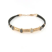 Bracciale Uomo in argento con pietre ceramica e sagola marinara