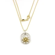 Collana da uomo con medaglia in Argento e timone