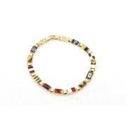 Bracciale in oro 18kt con bandiere nautiche misura piccola