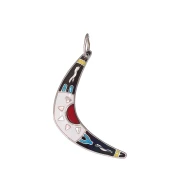 Pendente in argento con smalto a fuoco modello Boomerang