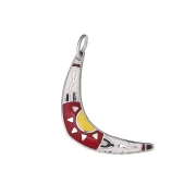 Pendente in argento con smalto a fuoco modello Boomerang