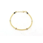 Bracciale in oro 18kt con palline e cubi smaltati