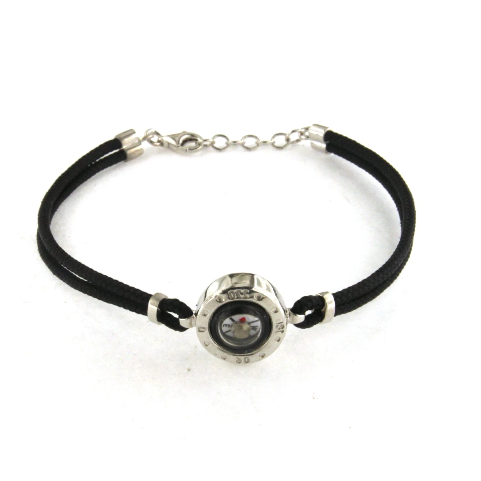 Bracciale in Argento con Bussola e Sagola marinara