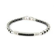 Bracciale in Argento con e Ceramica e Pietre