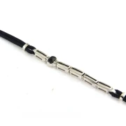 Bracciale Uomo in argento con pietre smalto sagola marinara