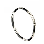 Bracciale in Argento con Ceramica e Pietre