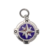 Collana in Argento con Rosa dei Venti smaltata a fuoco