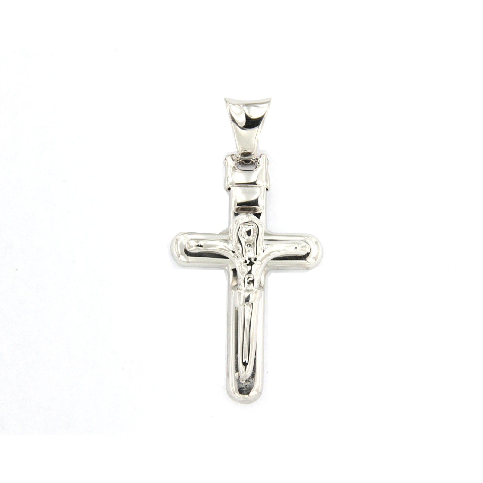 Croce in argento bianco