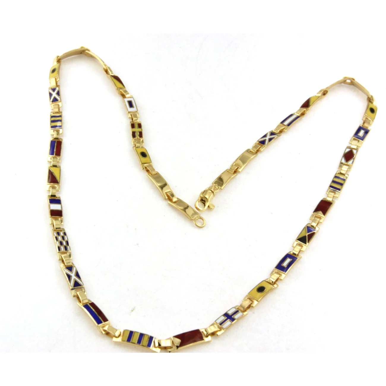 Collana in Argento con Bandiere Nautiche misura extra small