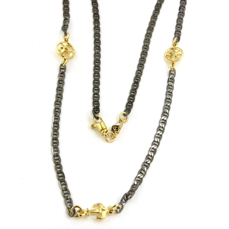 Collana maglia Marina extra small con elementi nautici