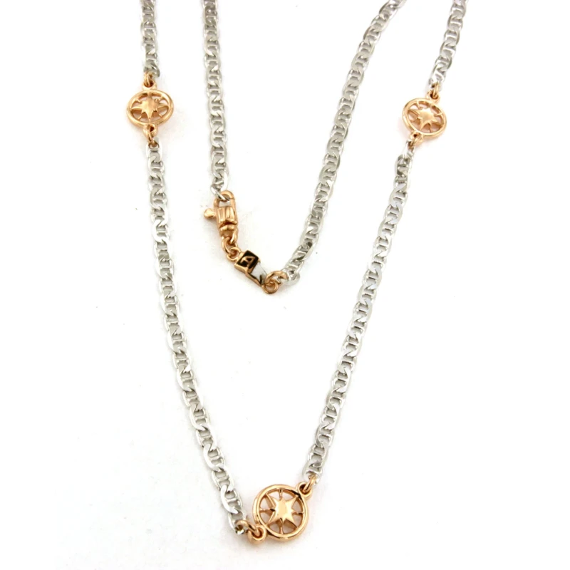 Collana maglia Marina extra small con rosa dei venti