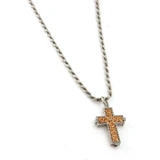 Catena funetta in Argento con Croce Vintage